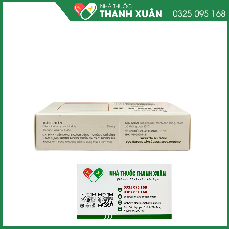 Gligca 25 điều trị bệnh đau cơ xơ hóa